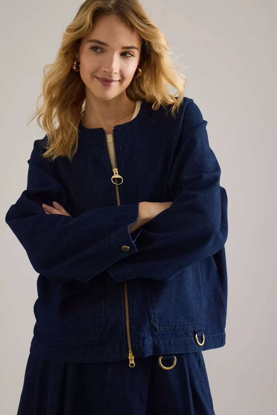 camicia in denim barbour saima