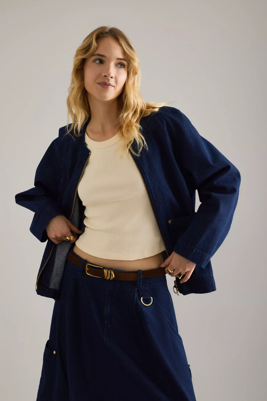 camicia in denim barbour saima