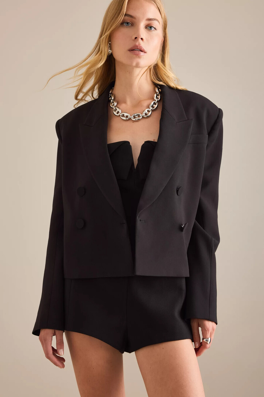 blazer corto doppiopetto bardot jezel