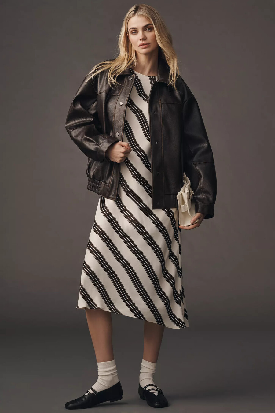 giacca in similpelle lavata oversize pilcro