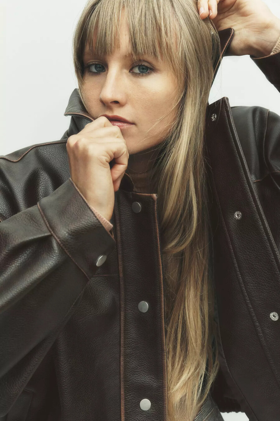 giacca in similpelle lavata oversize pilcro