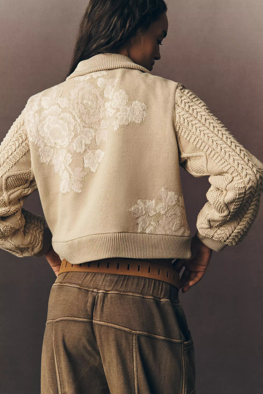giacca con finiture in maglia di anthropologie