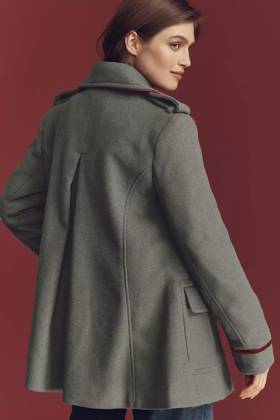 cappotto militare in misto lana di anthropologie