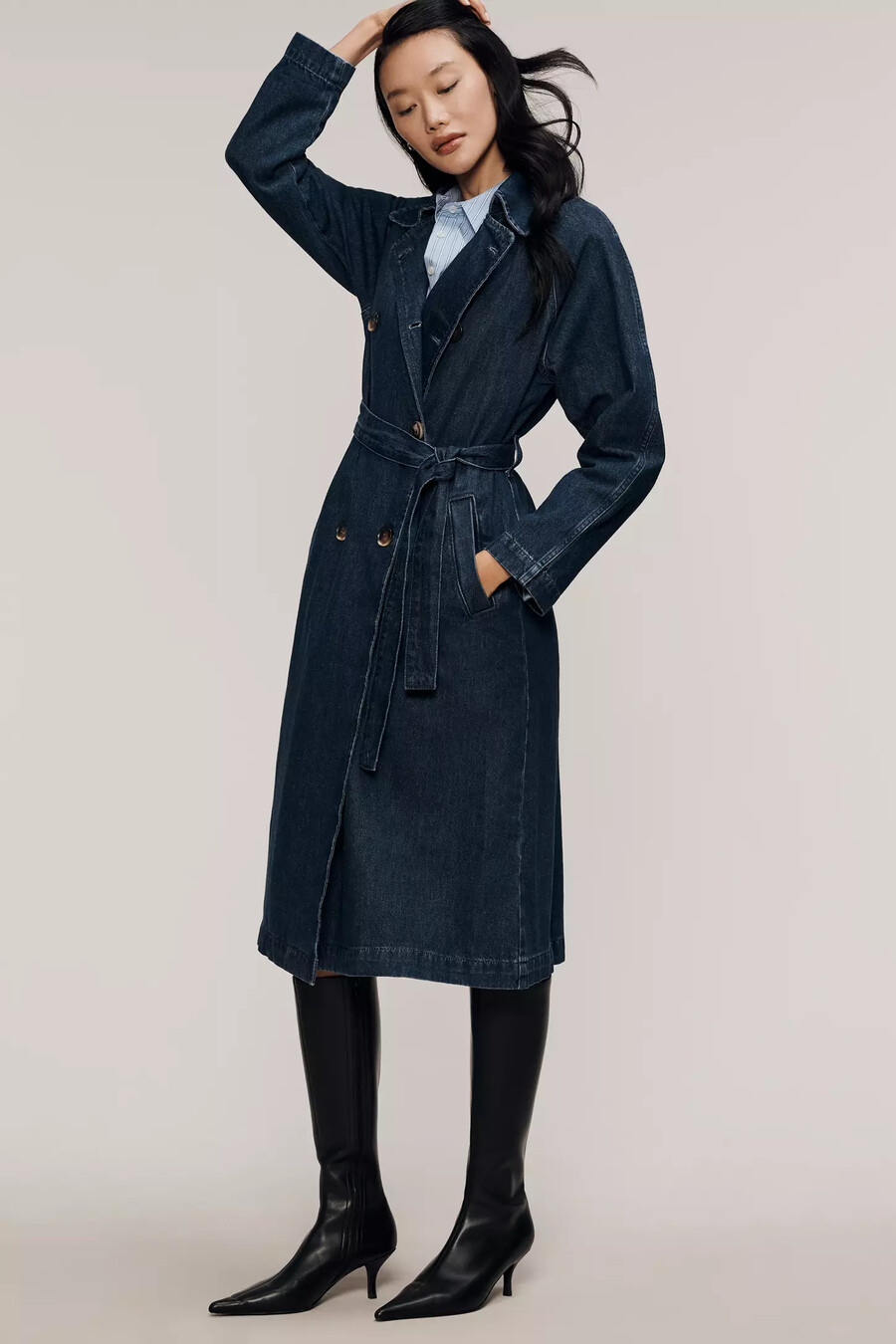 trench in denim pilcro