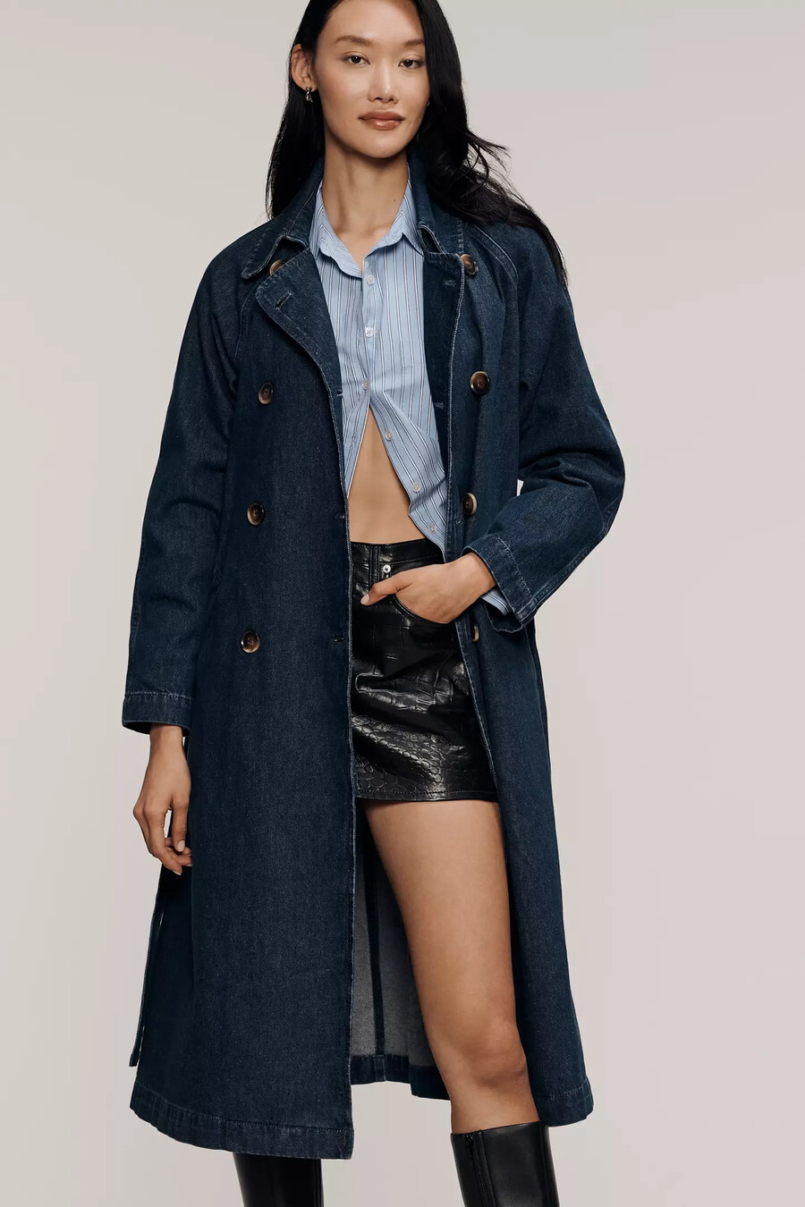 trench in denim pilcro