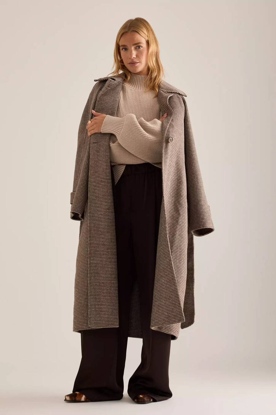cappotto lungo con cintura varley tomlinson