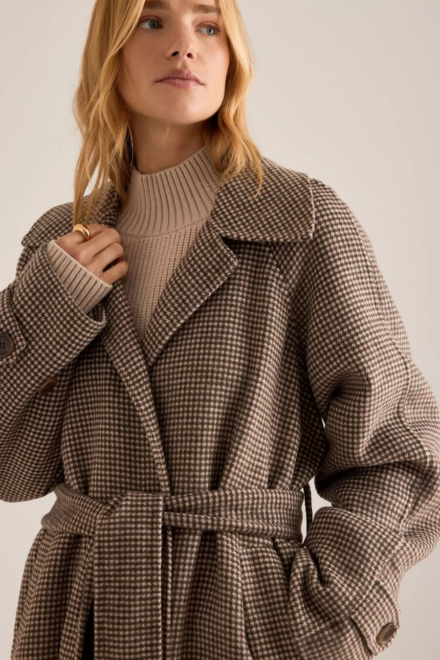 cappotto lungo con cintura varley tomlinson