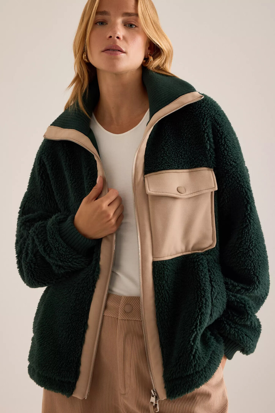 giacca varley lowell sherpa