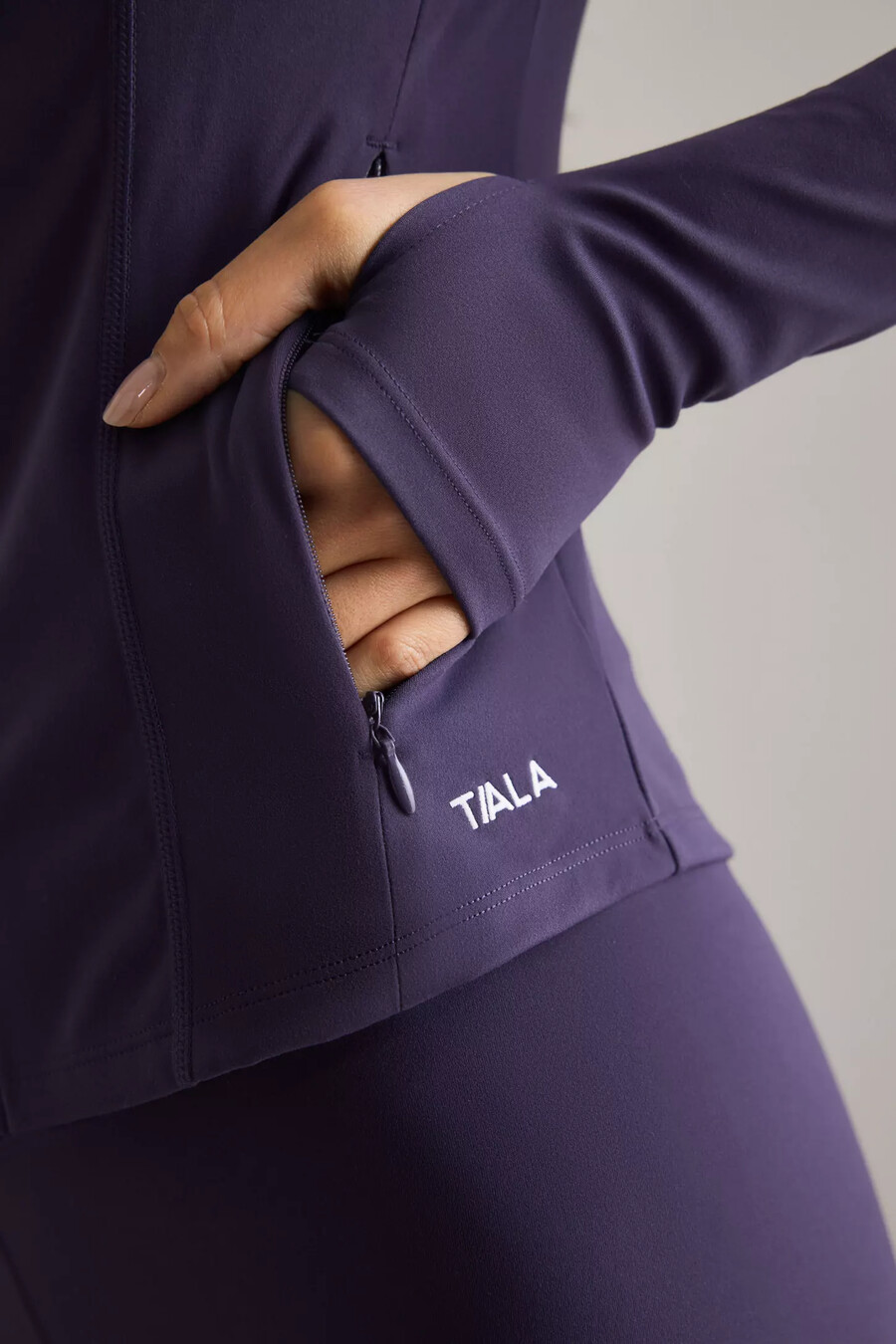 giacca da corsa con cerniera frontale tala dayflex