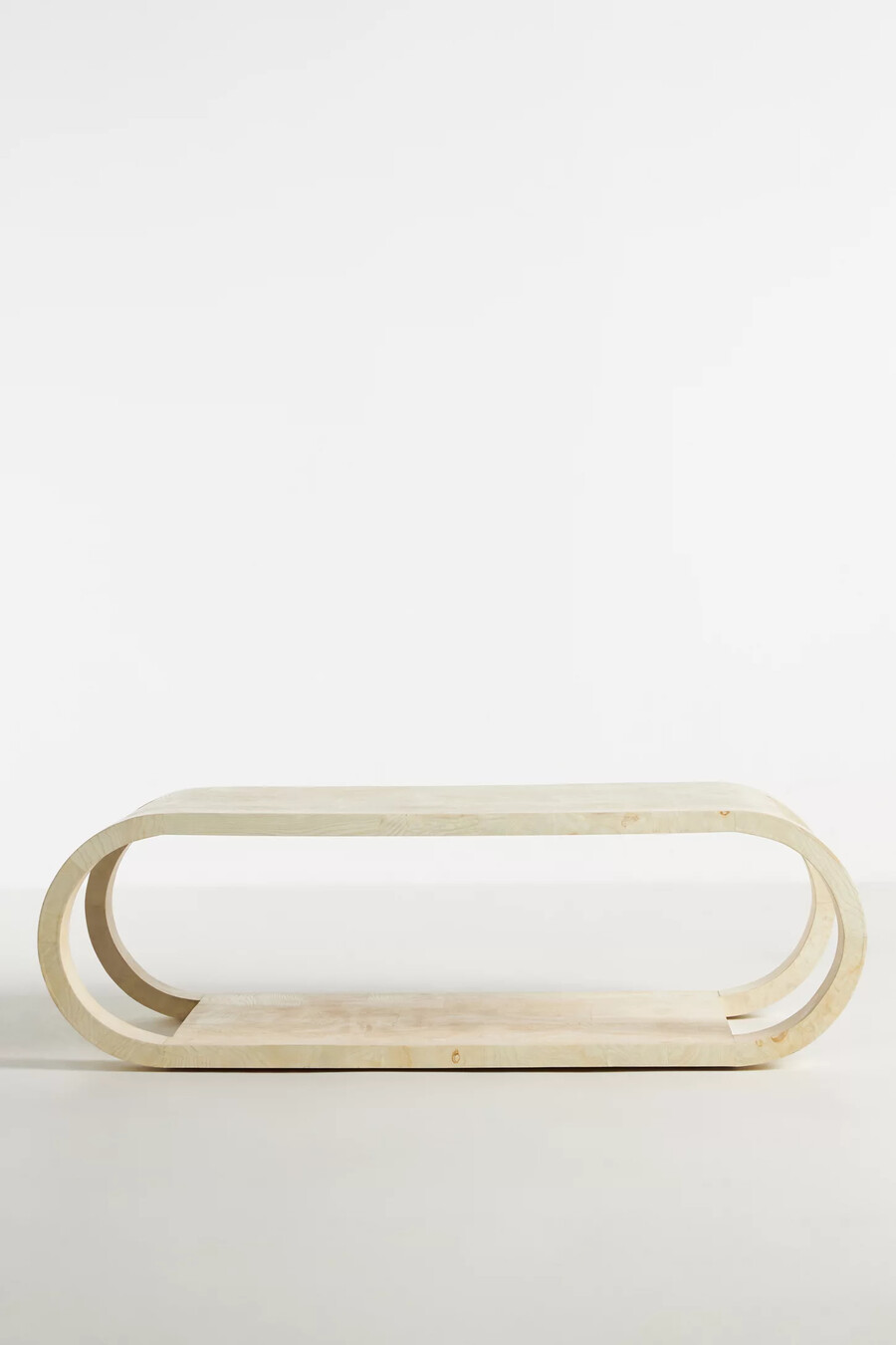 tavolino da caffè curvo in legno di acacia cassini