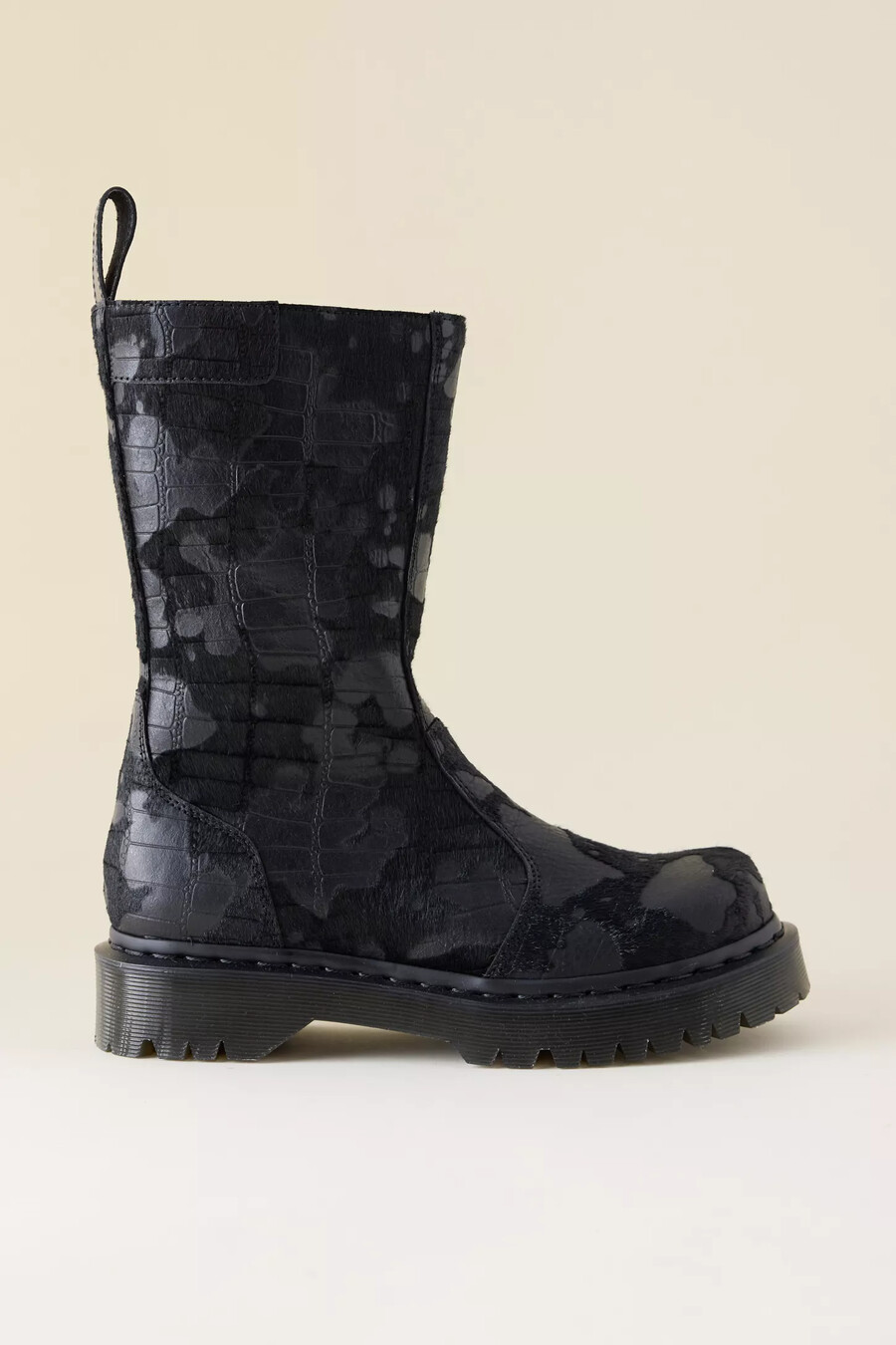 stivali dr. martens rejena hair-on croc in pelle