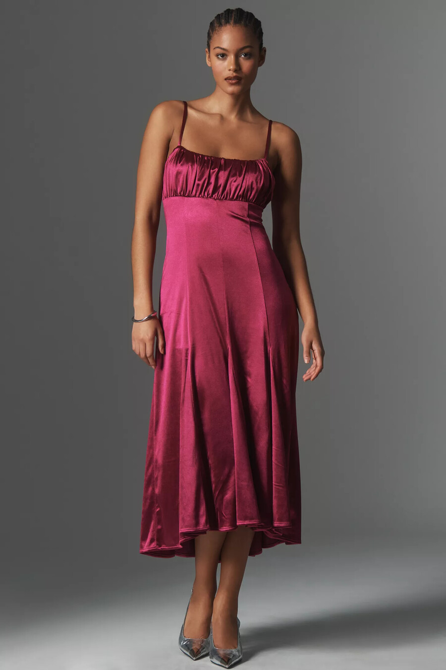 abito midi babydoll senza maniche di anthropologie