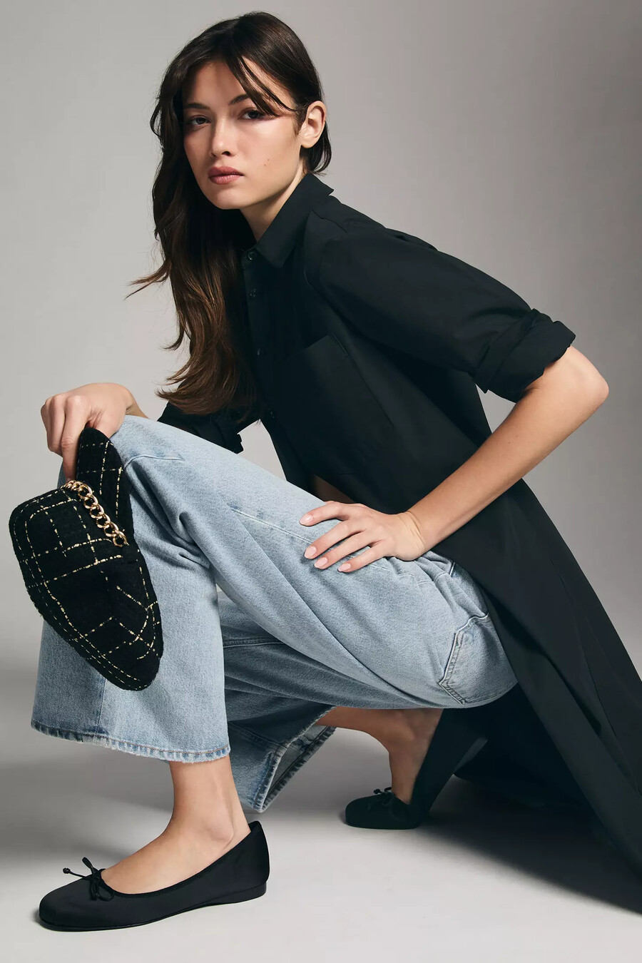 abito camicia a maniche lunghe di anthropologie