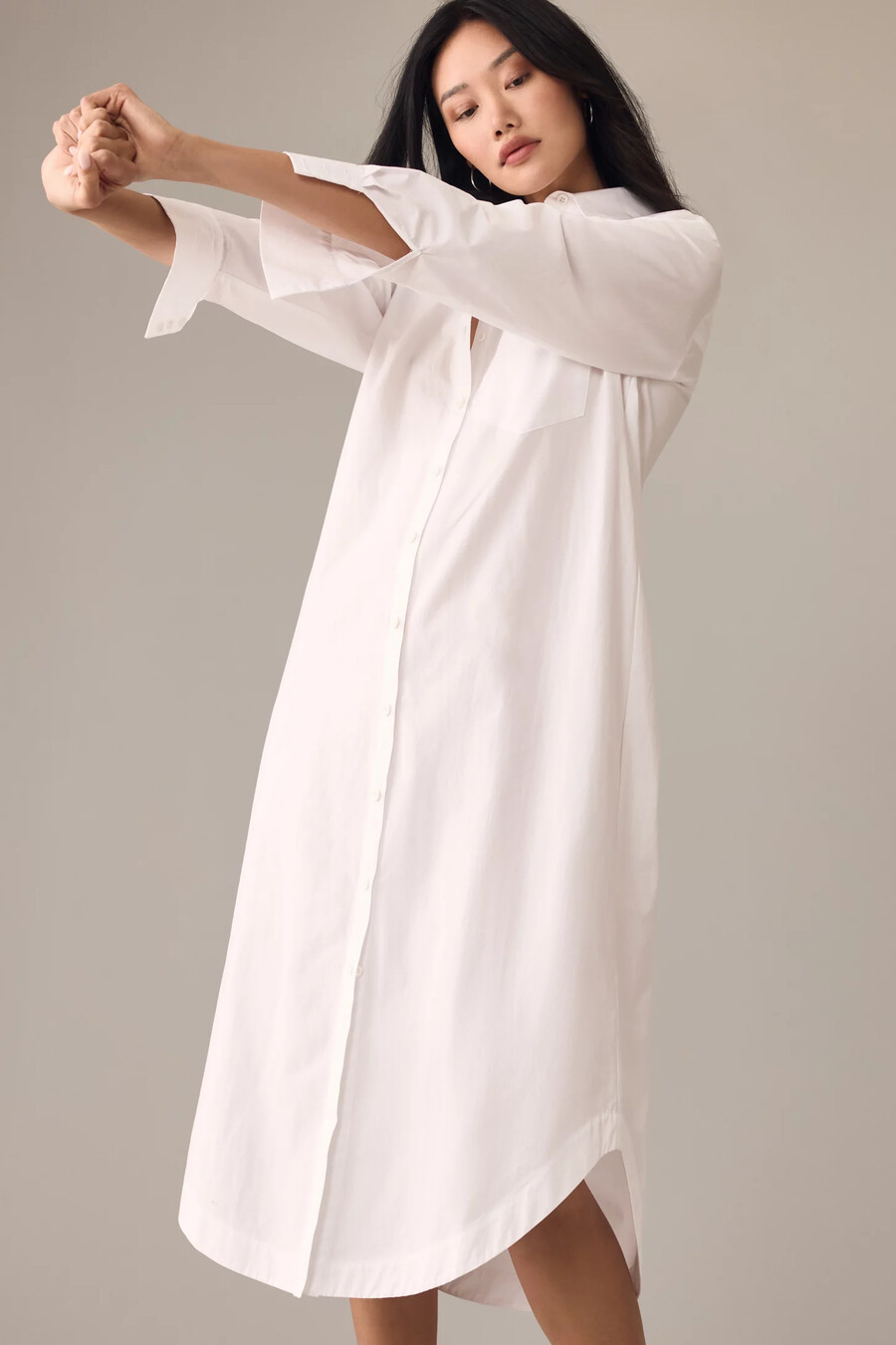 abito camicia a maniche lunghe di anthropologie