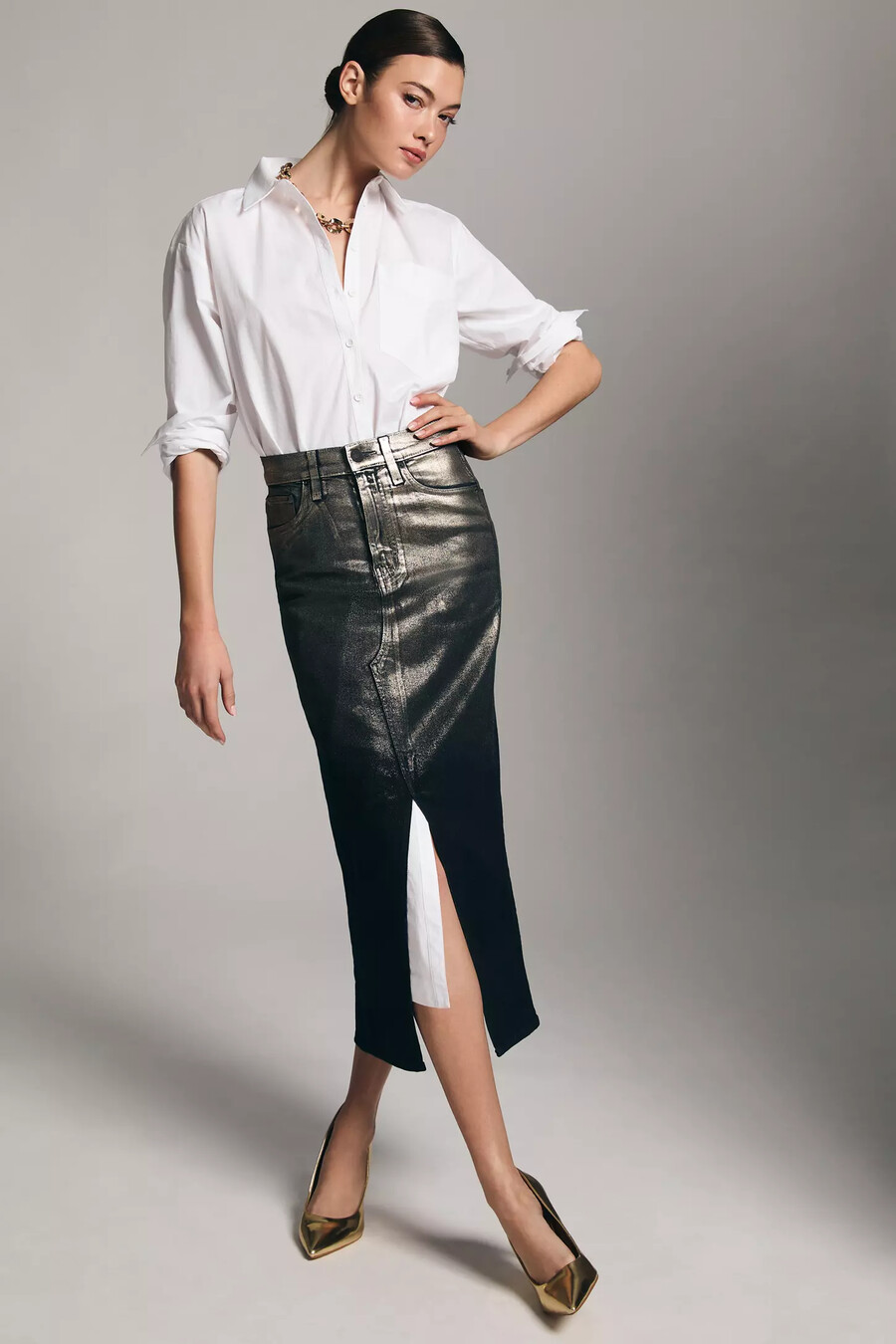 abito camicia a maniche lunghe di anthropologie