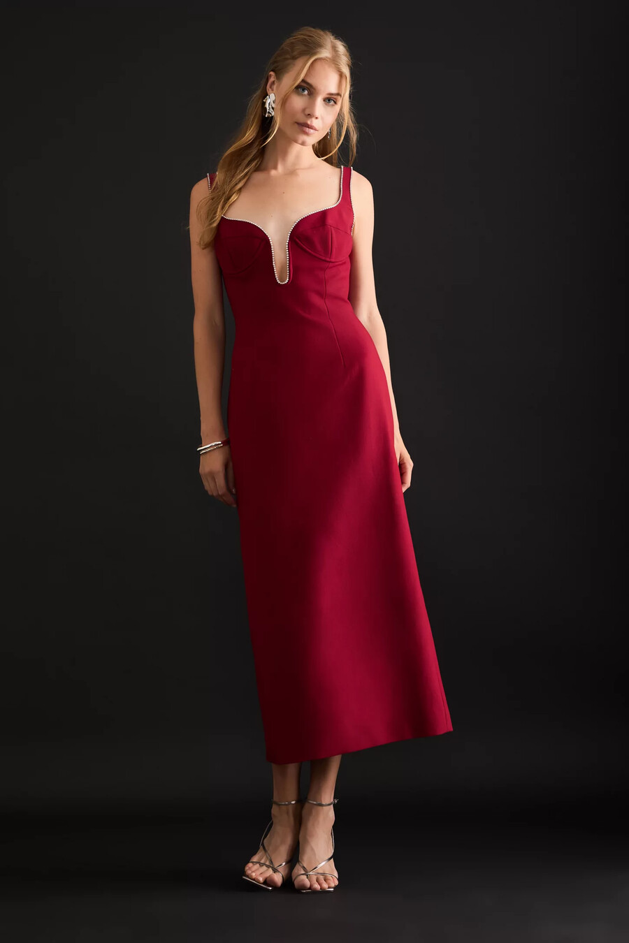 abito midi bardot brooklyn