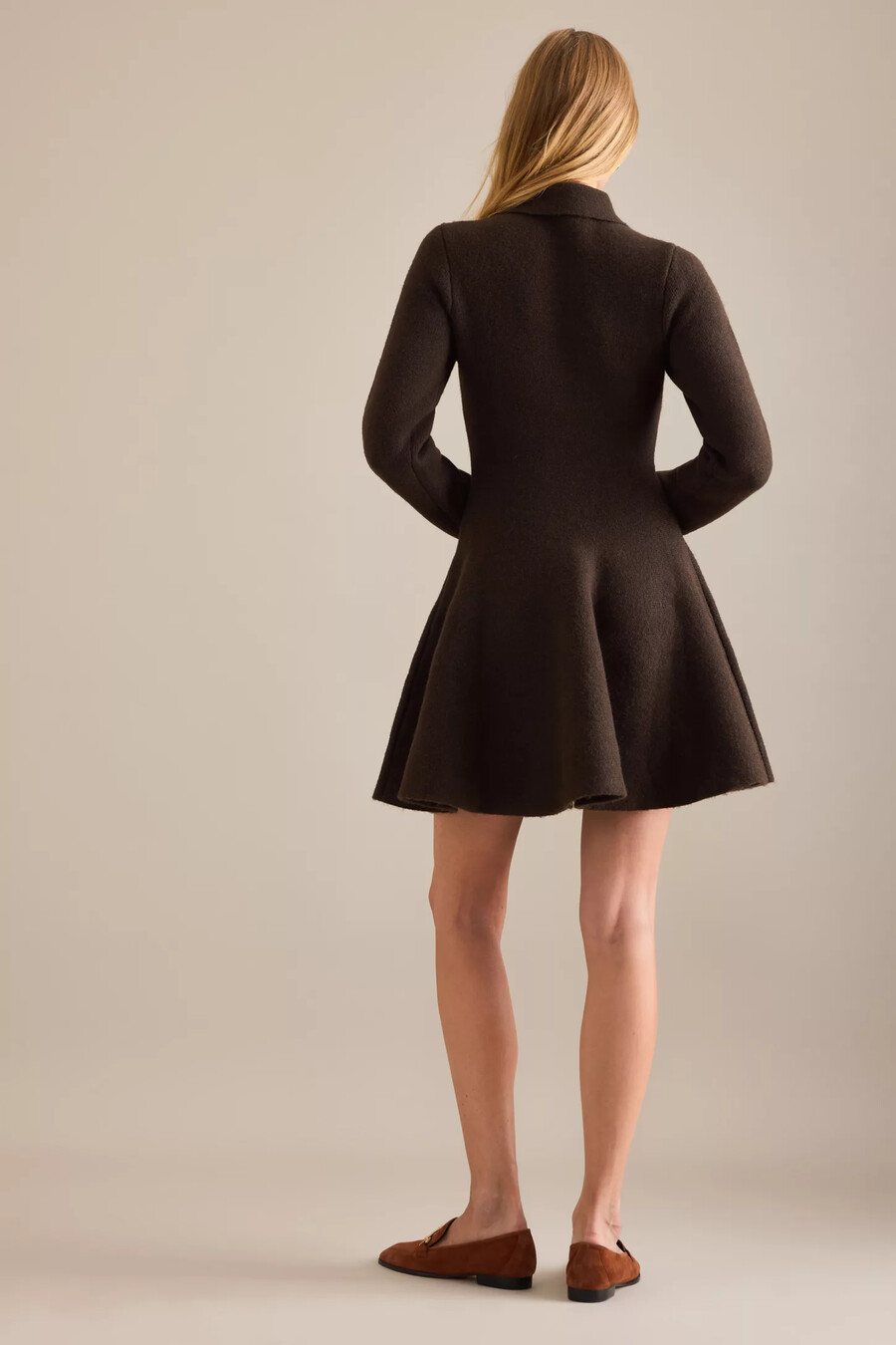 miniabito bardot lexter in maglia a maniche lunghe