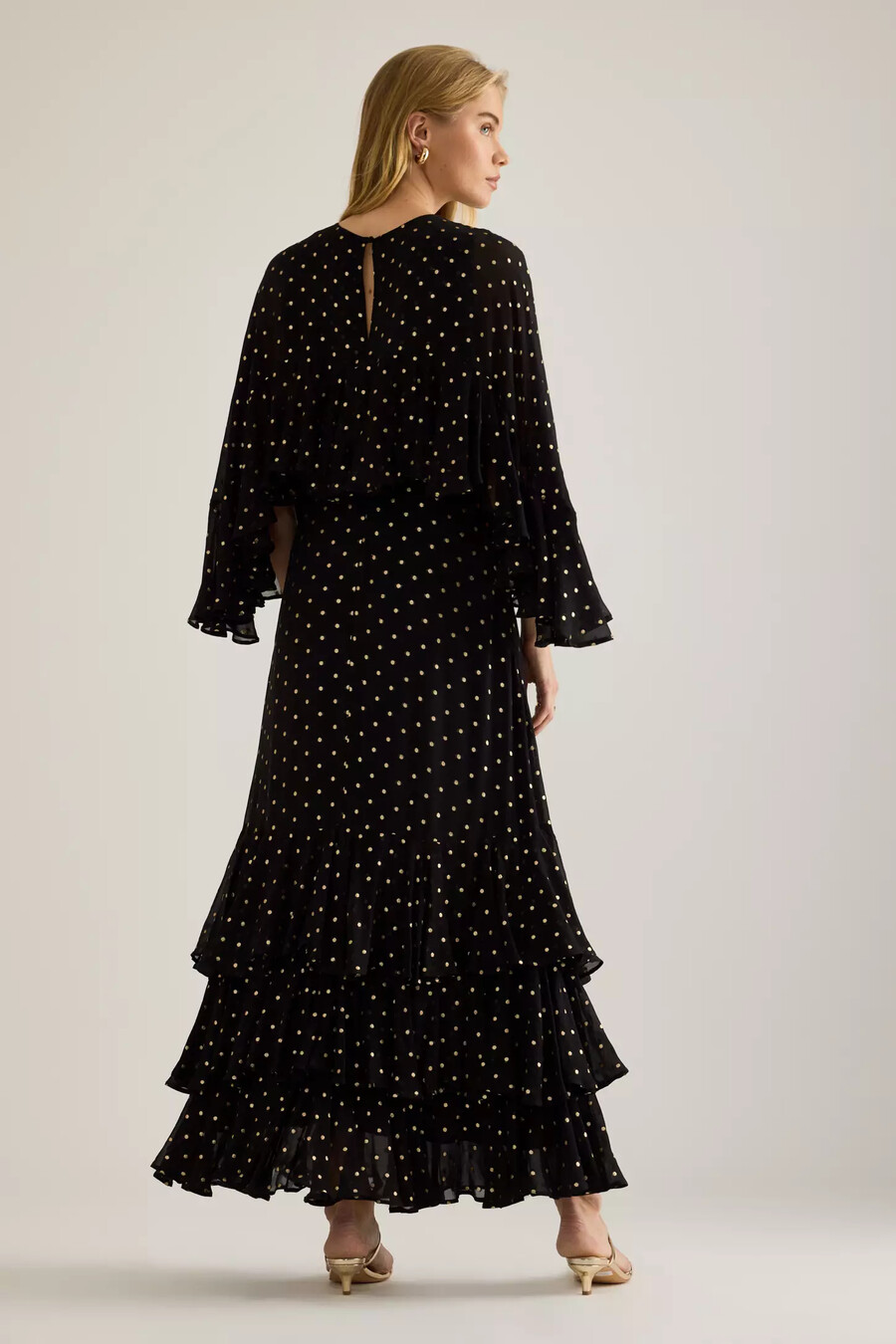 abito lungo a pois in lurex petula di queens of archive