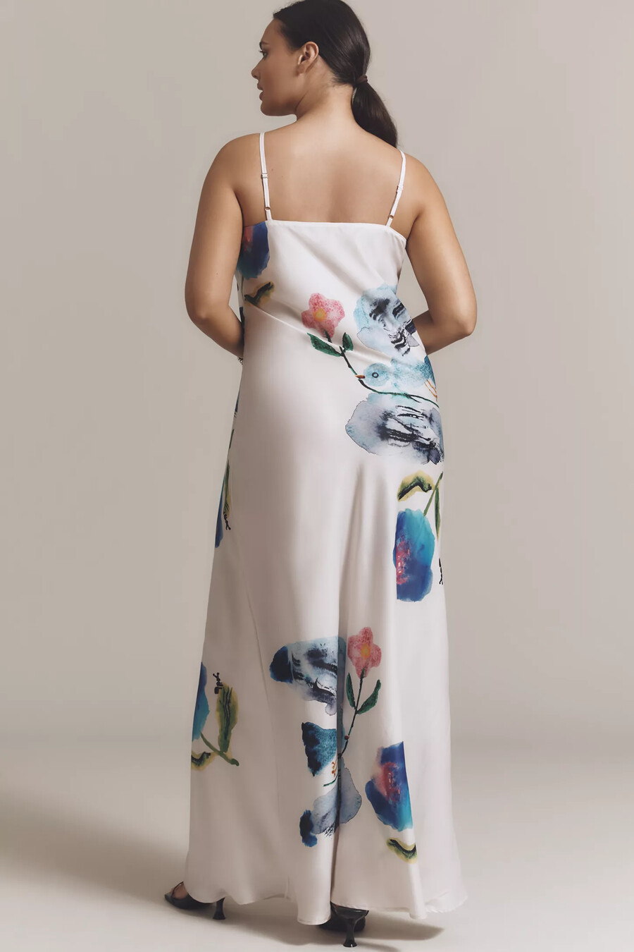 abito midi sottoveste stampato yumi kimura x lyrebird
