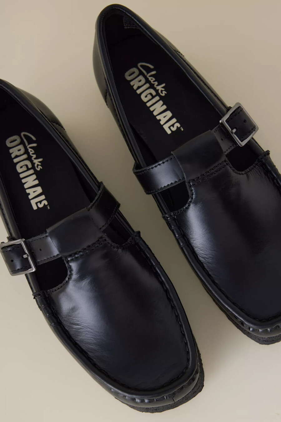 mocassini clarks originals wallabee con cinturino a t