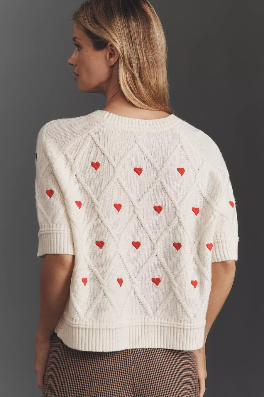 maglione grafico in misto lana maeve crop