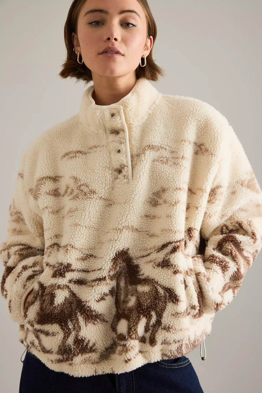 felpa levis kasey sherpa pullover