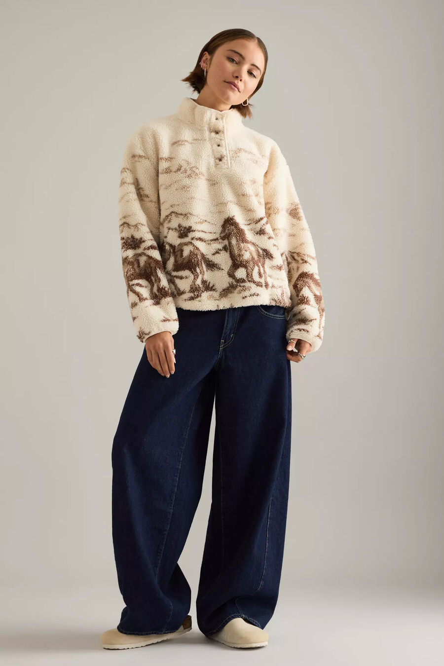 felpa levis kasey sherpa pullover