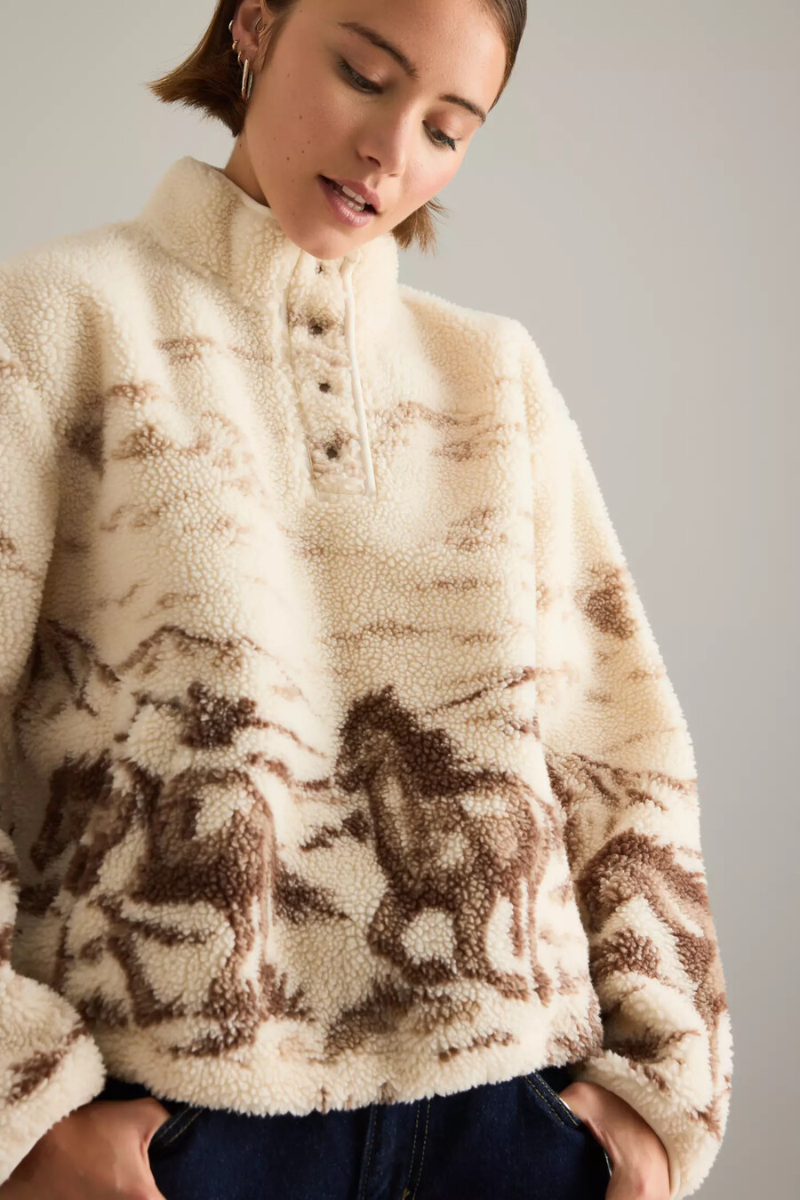 felpa levis kasey sherpa pullover