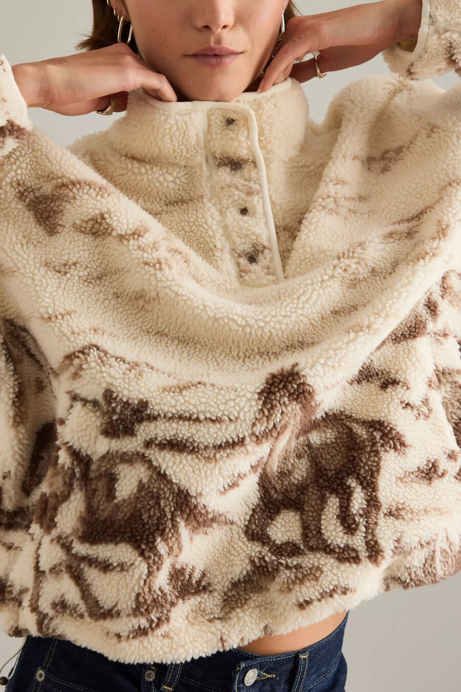 felpa levis kasey sherpa pullover