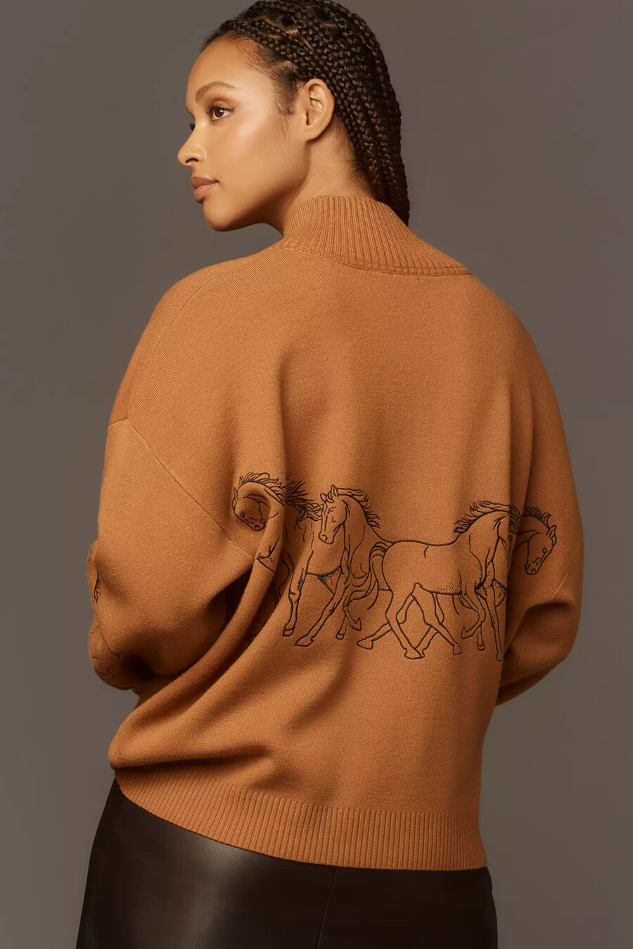 maglione maeve con collo alto e mezza zip