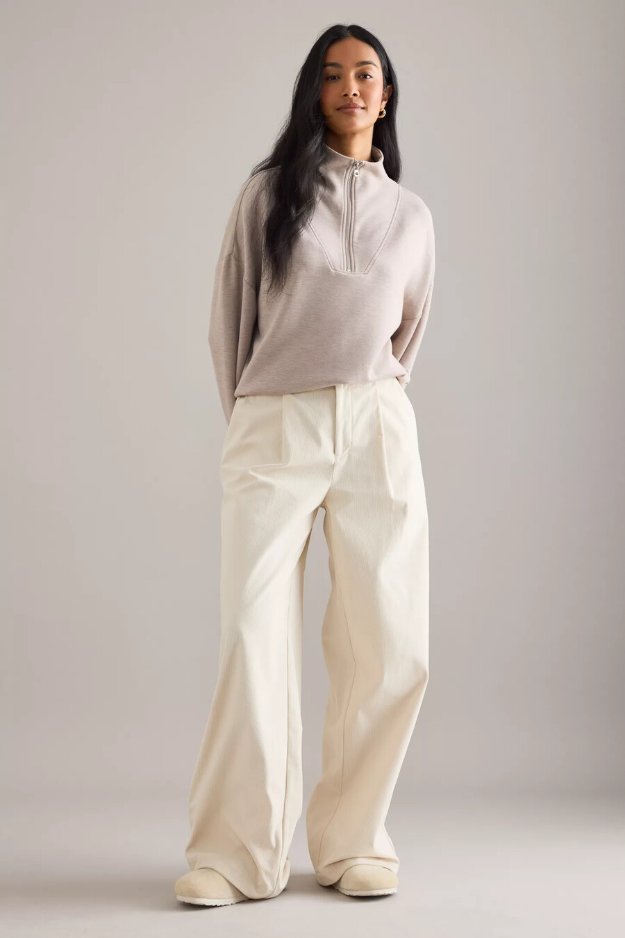 felpa con mezza zip varley hawley