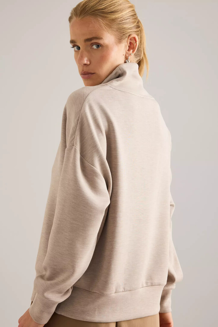 felpa con mezza zip varley hawley