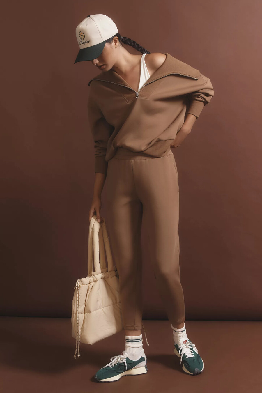 felpa con mezza zip varley catherine