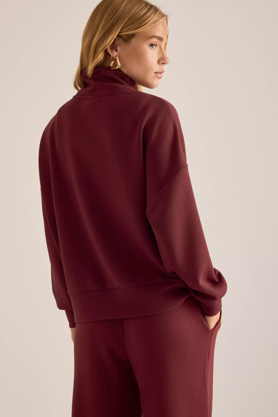 felpa con mezza zip varley hawley