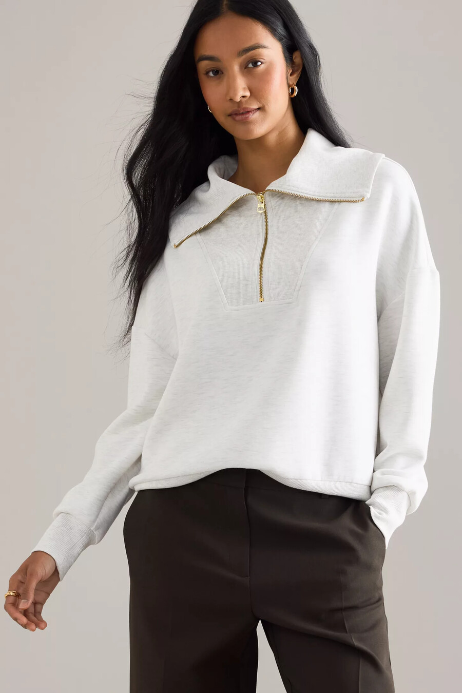 felpa con mezza zip varley catherine