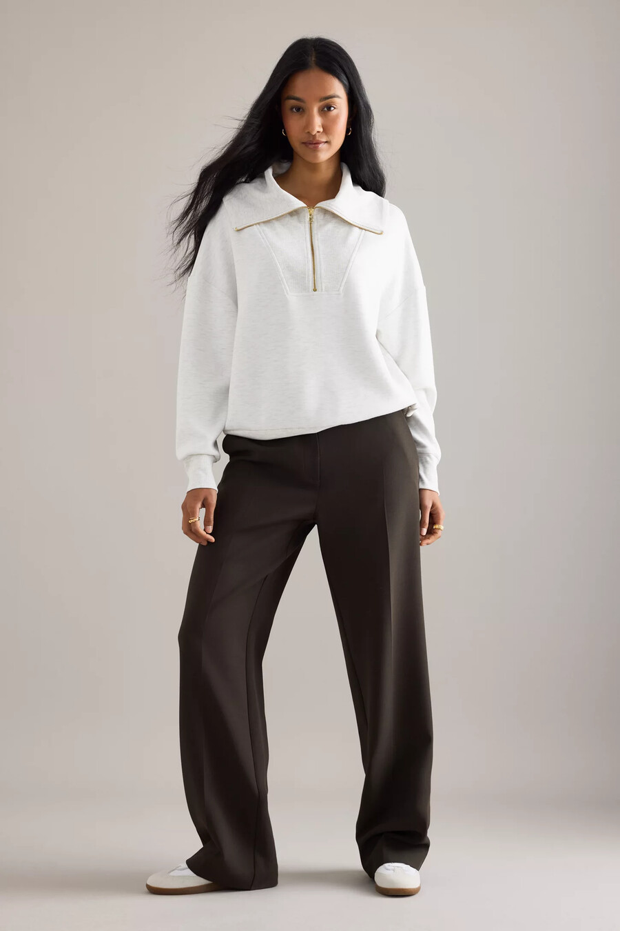 felpa con mezza zip varley catherine