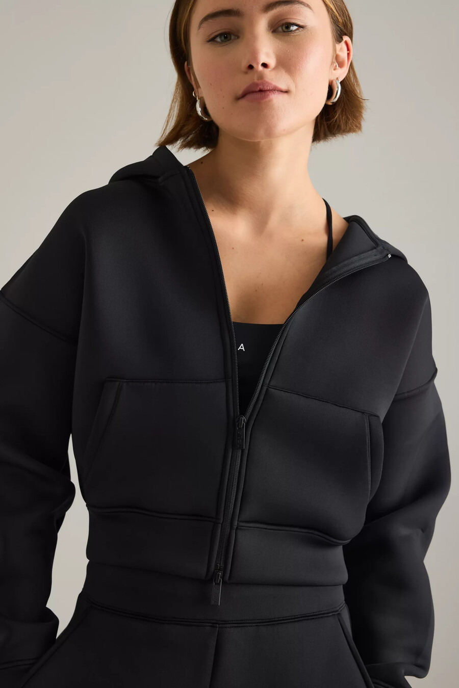 felpa con cappuccio e zip tala spacer
