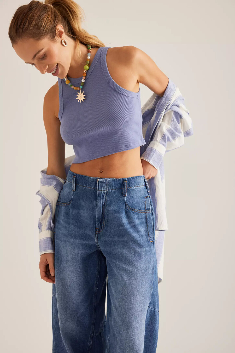 jeans a canna affusolati pilcro a lunghezza intera