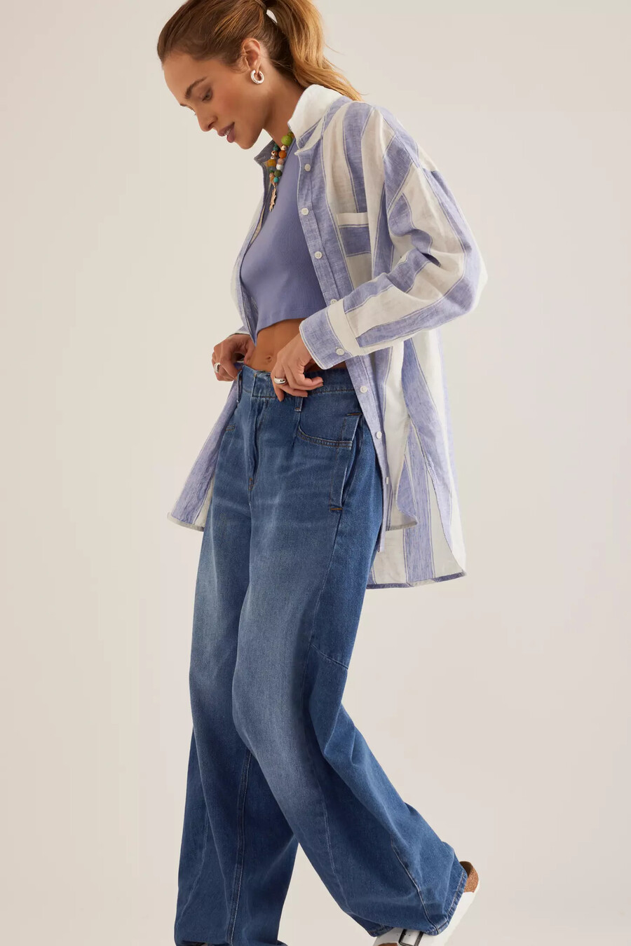 jeans a canna affusolati pilcro a lunghezza intera
