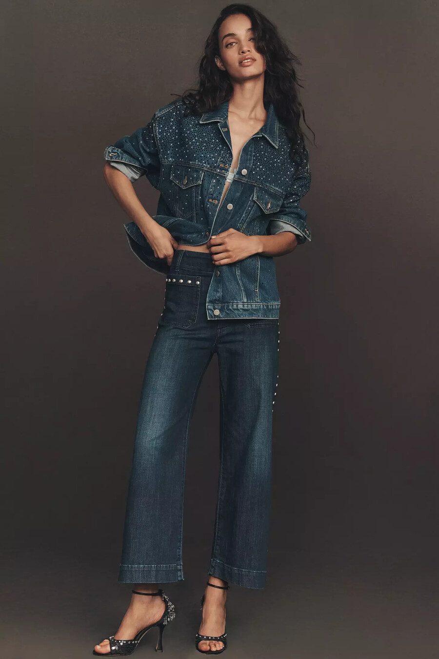 jeans colette crop wide-gamba di maeve