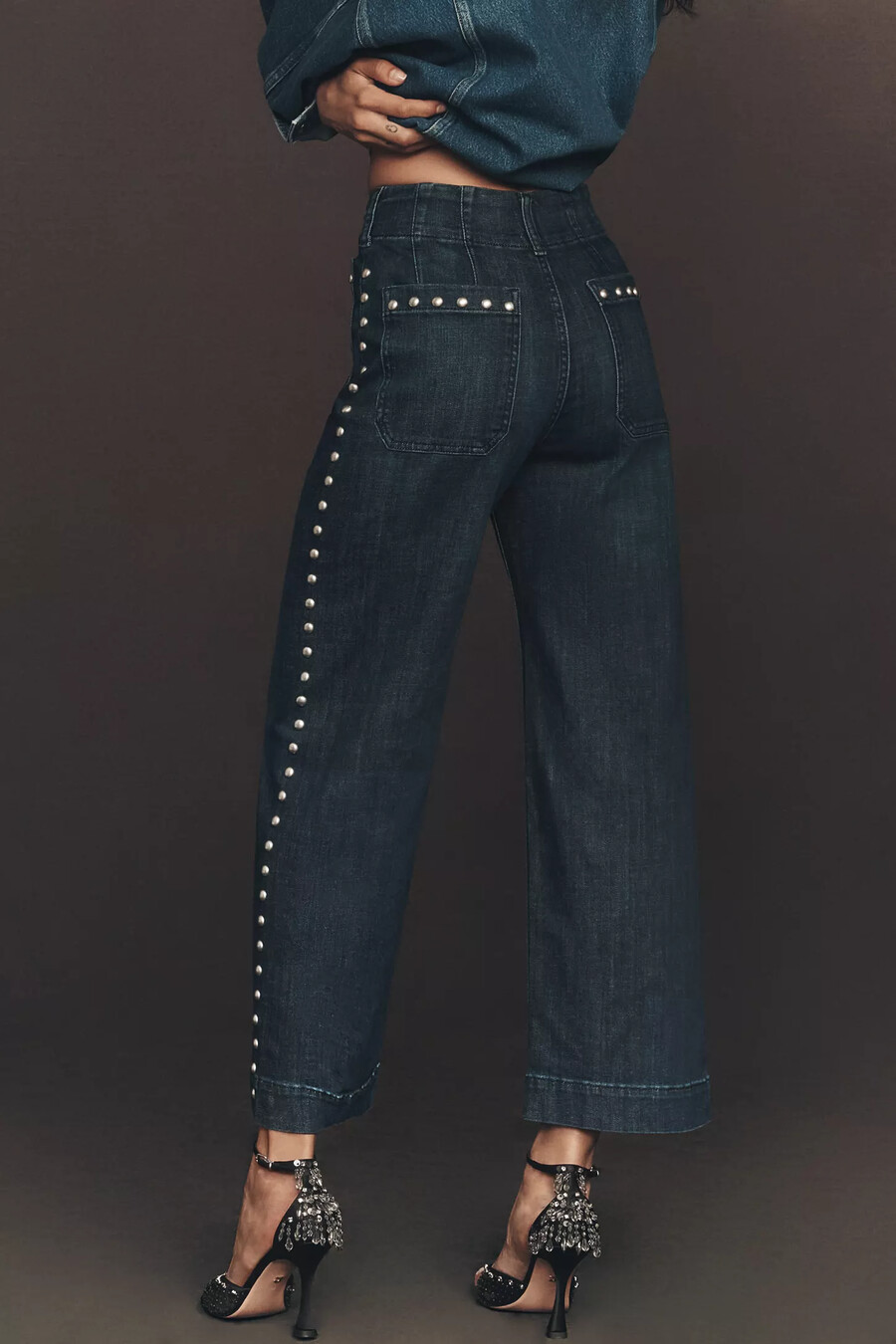jeans colette crop wide-gamba di maeve