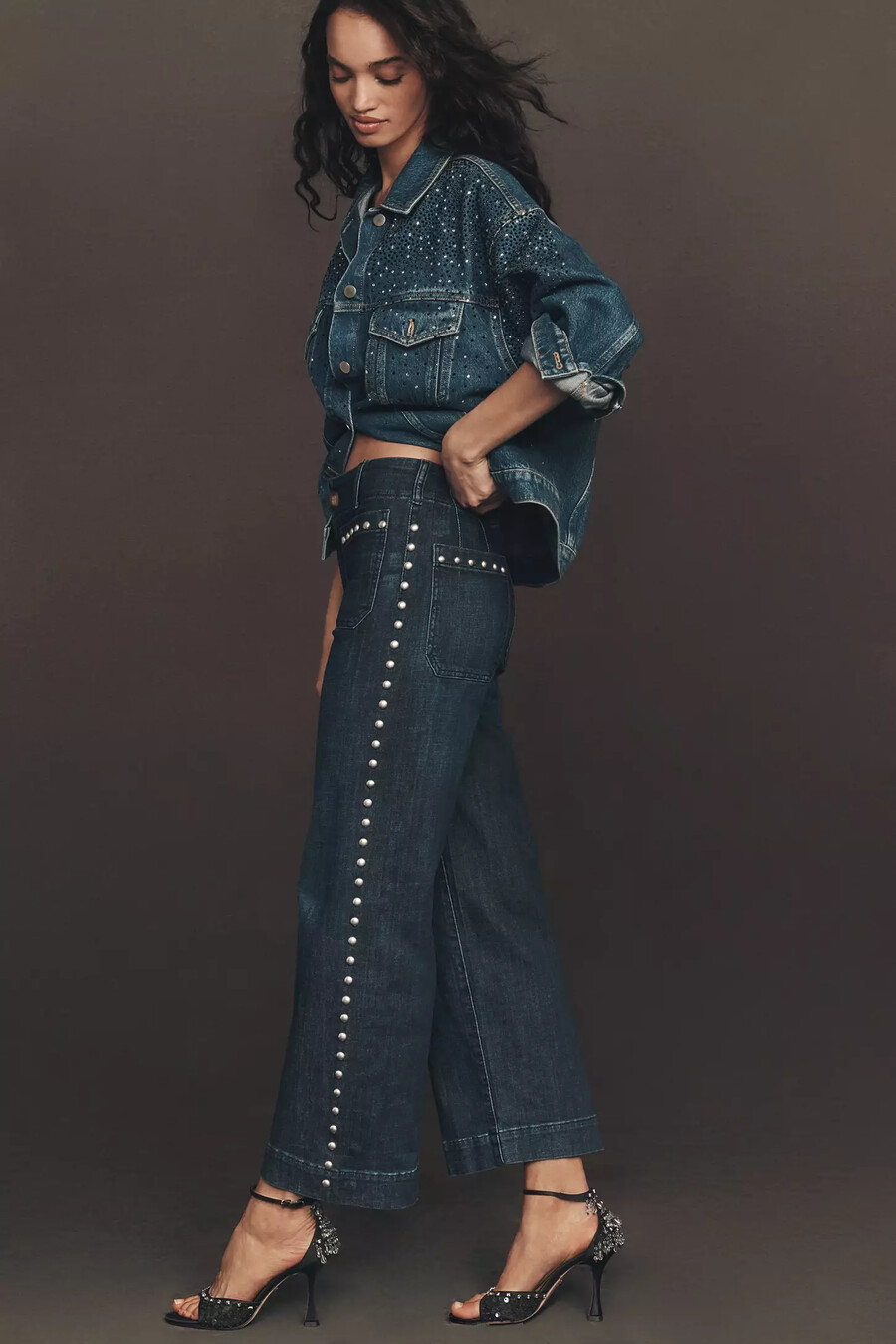 jeans colette crop wide-gamba di maeve