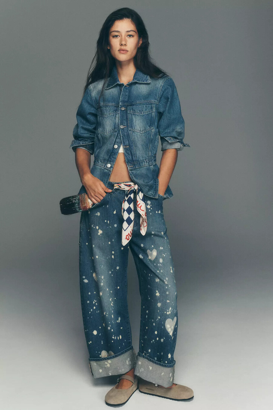 jeans da carpentiere kayden barrel di pilcro