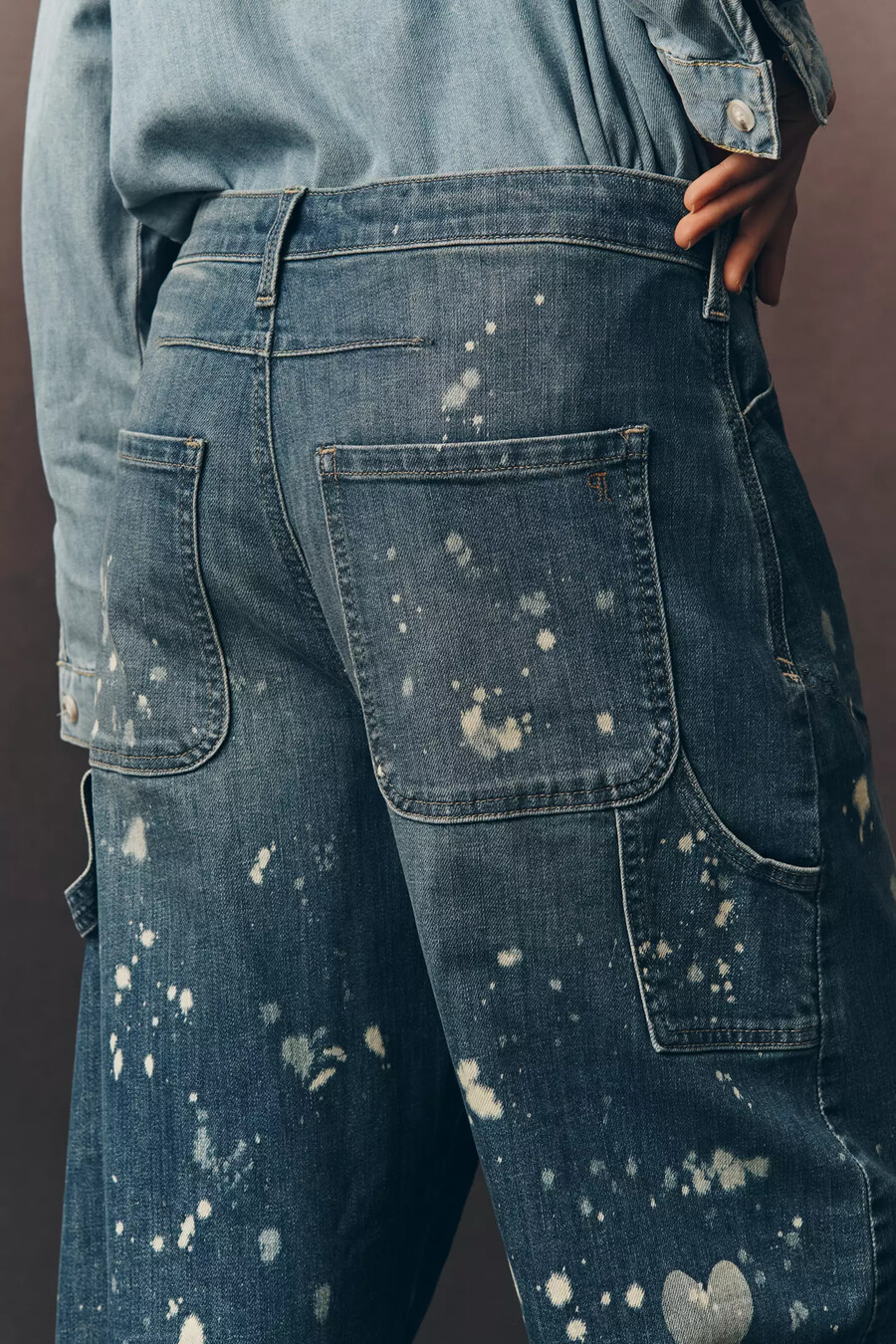 jeans da carpentiere kayden barrel di pilcro
