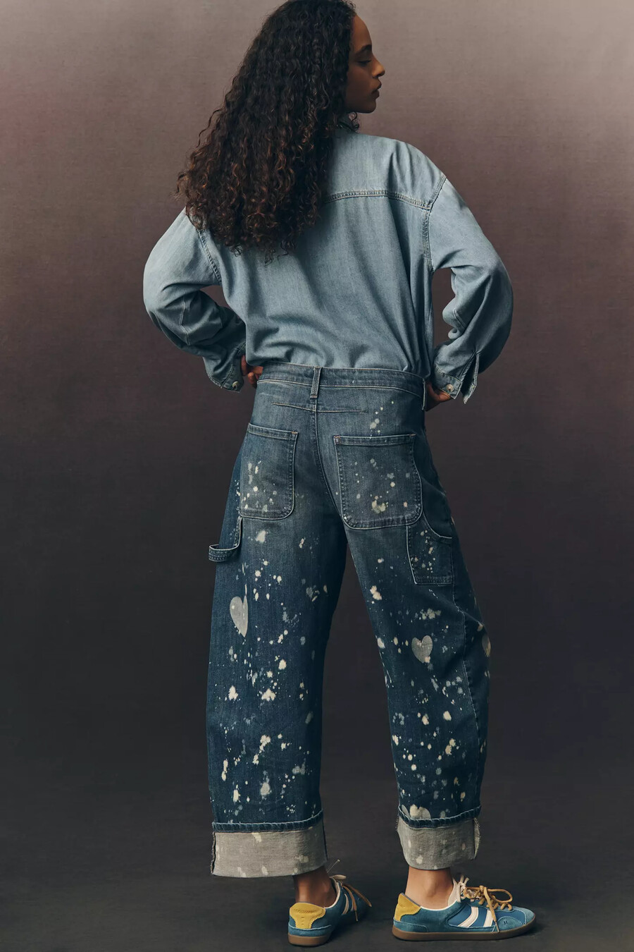jeans da carpentiere kayden barrel di pilcro