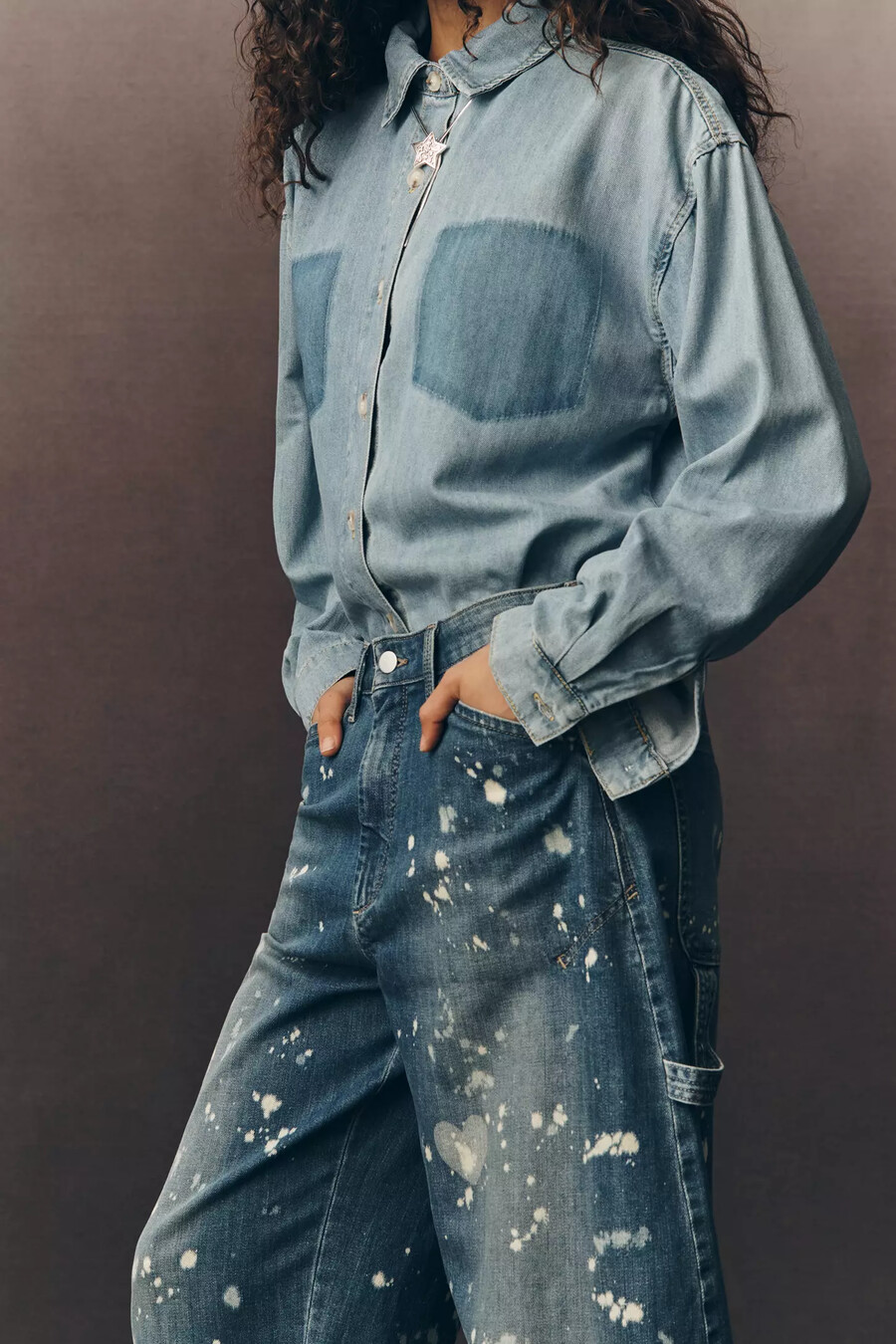 jeans da carpentiere kayden barrel di pilcro