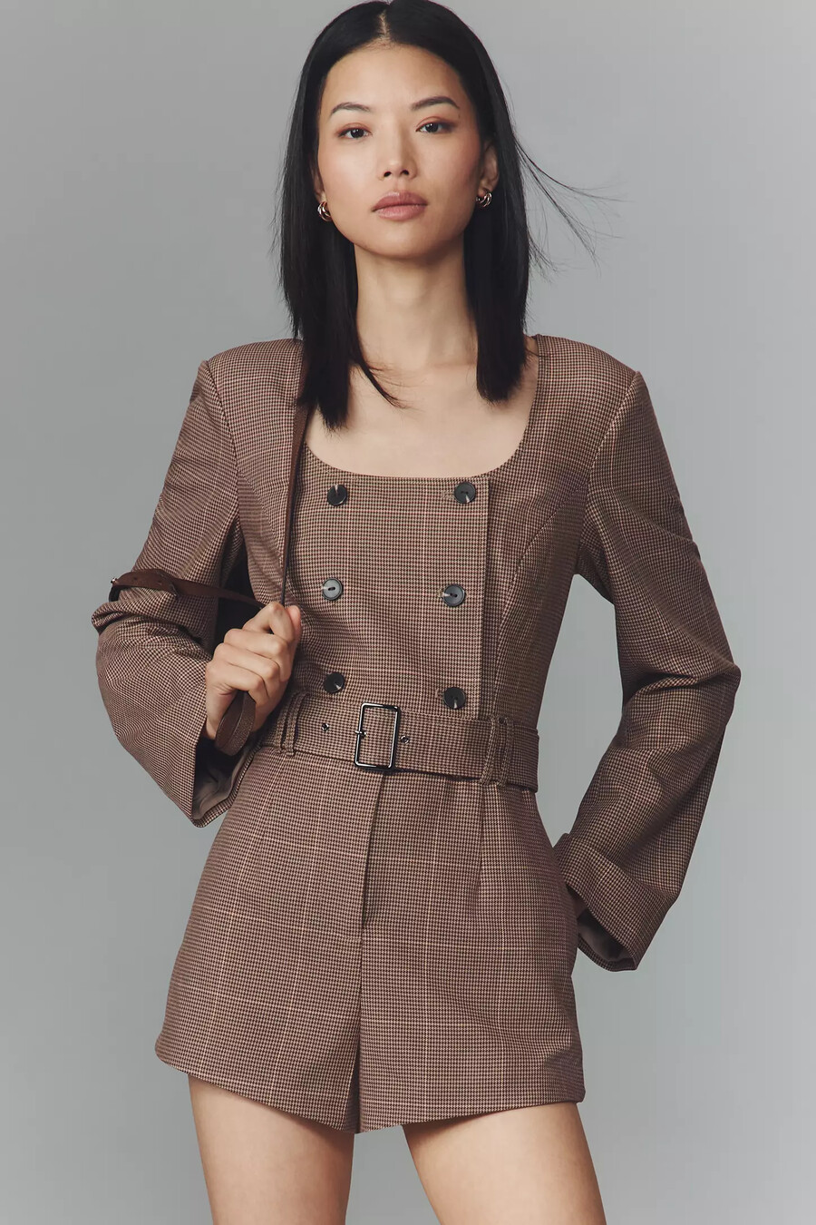 tuta blazer a maniche lunghe di anthropologie