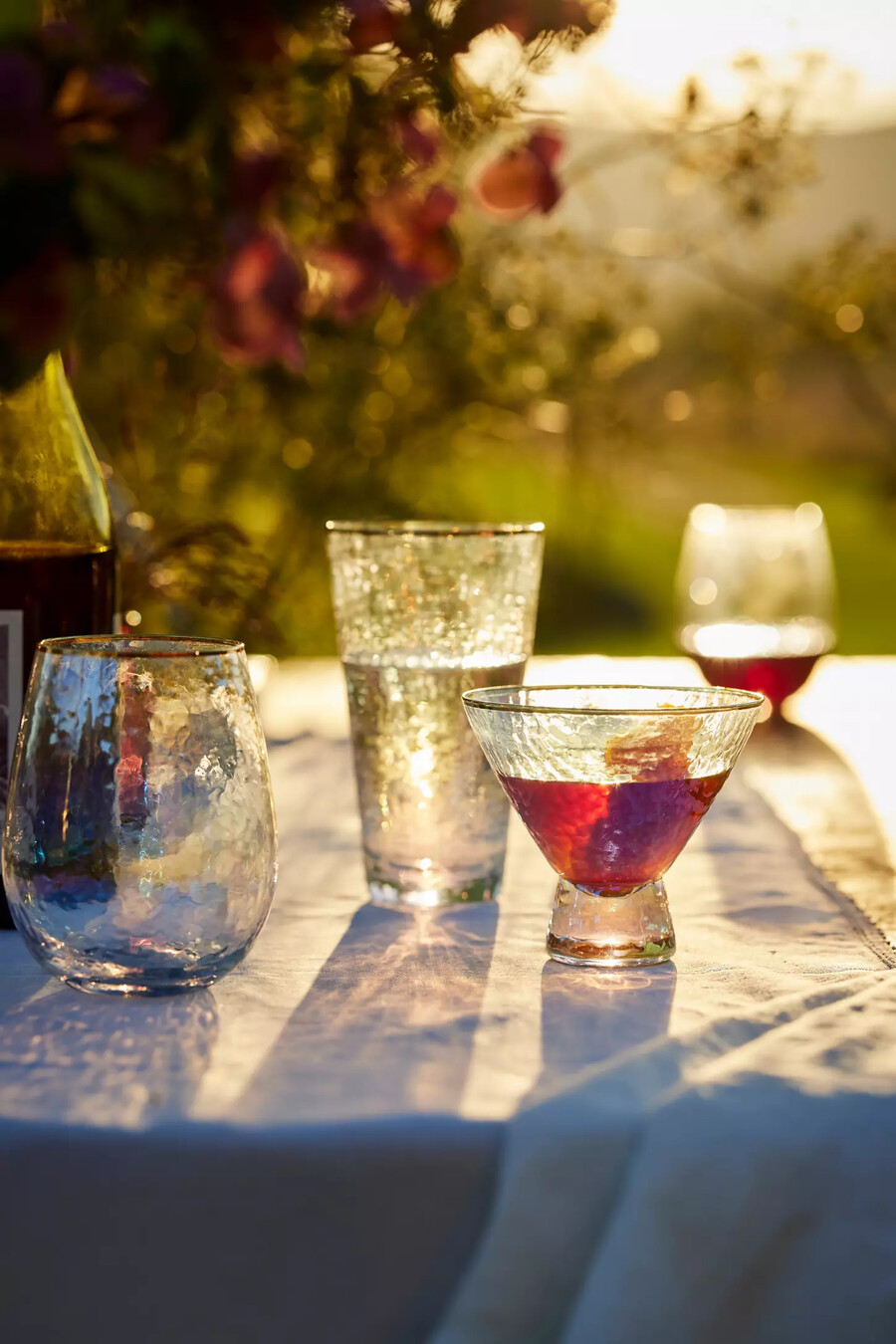 bicchieri da vino senza stelo zaza lustered set da 2