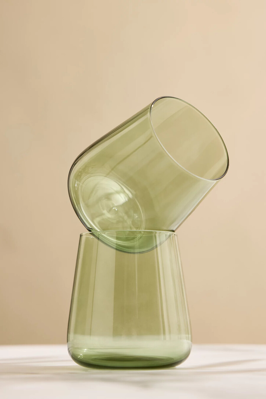 bicchieri da vino senza stelo morgan set da 2