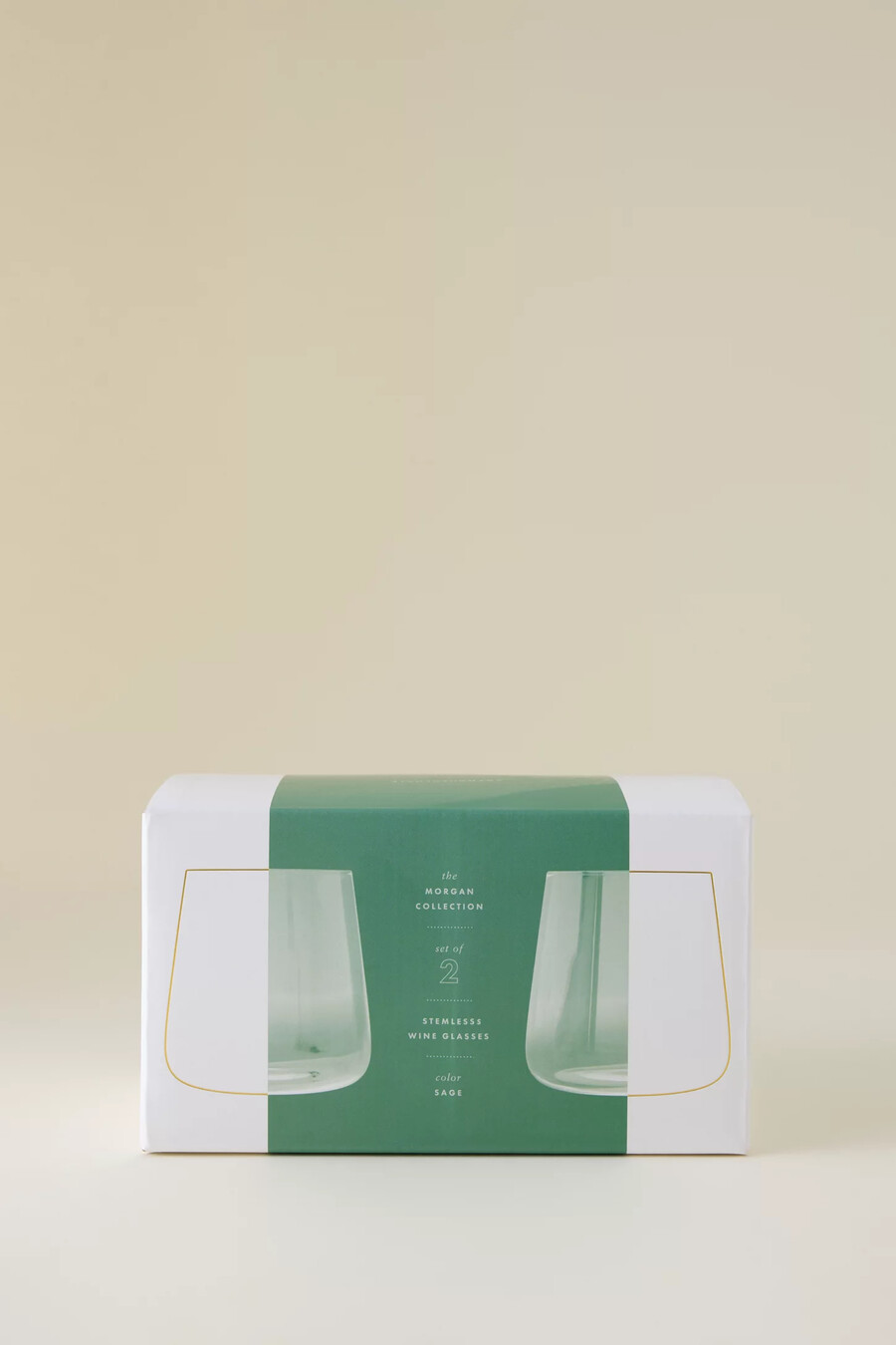 bicchieri da vino senza stelo morgan set da 2